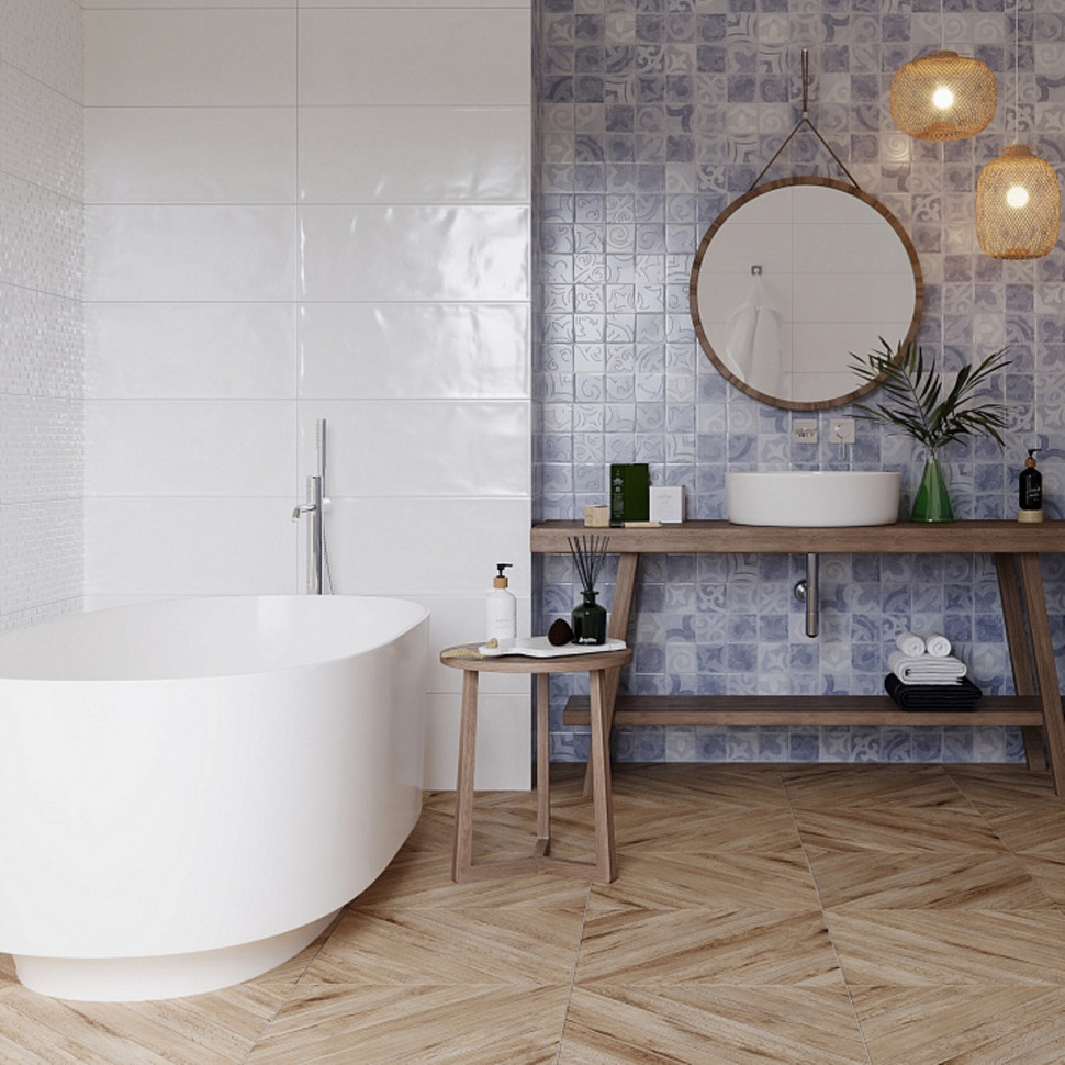 Свити белый ОП 01 25х60 см керамическая плитка глянцевая Gracia ceramica Sweety white 01 - 8шт 1.2м2