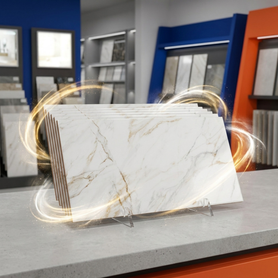 Идеал светлый ОП 01 25х60 см керамическая плитка глянцевая Gracia ceramica Ideal white 01 - 8шт 1.2м2