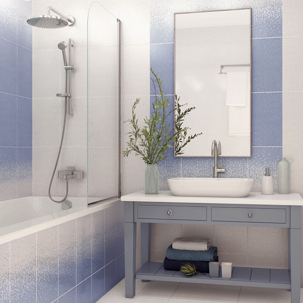 Лейла синий ОП 03 25х40 см керамическая плитка глянцевая Gracia ceramica гол низ 03 - 14шт 1.4м2