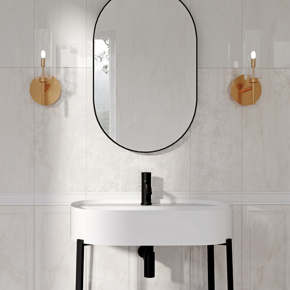 Лира светло-бежевый ОП 01 25х60 см керамическая плитка глянцевая Gracia ceramica Lira light beige 01 - 8шт 1.2м2