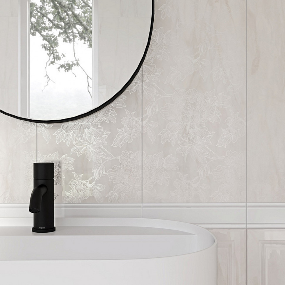 Лира светло-бежевый ОП 01 25х60 см керамическая плитка глянцевая Gracia ceramica Lira light beige 01 - 8шт 1.2м2
