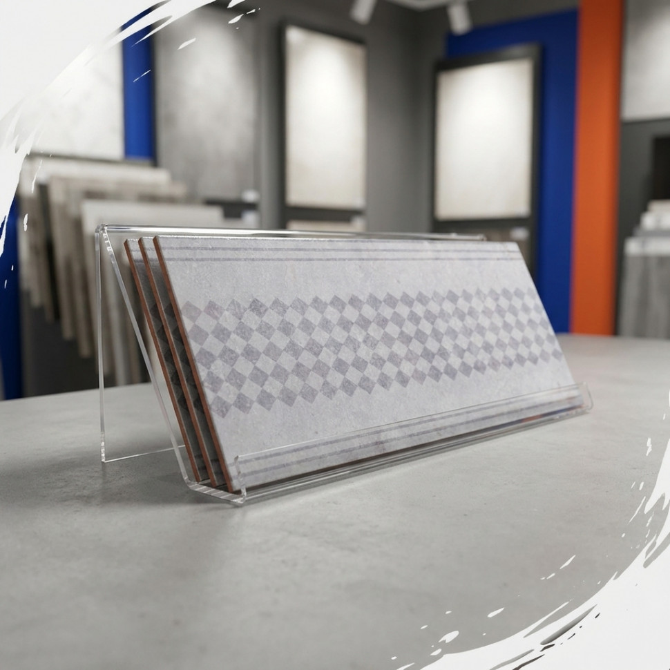 Олеция серый с рисунком ОП 03 30х90 см керамическая плитка Gracia ceramica Olezia grey light 03 - 5шт 1.35м2