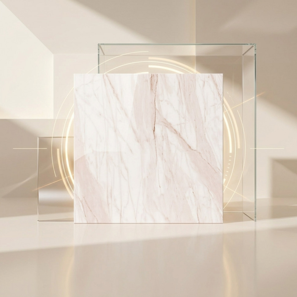 Замок бежевый КГ 60х60 см керамогранит глянцевый Gracia ceramica Chateau beige PG - 4шт 1.44м2
