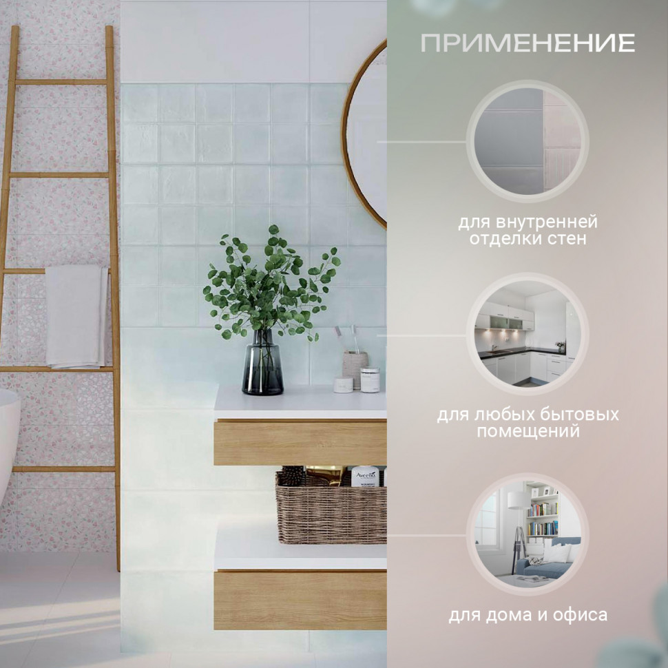 Свити бирюзовый ОП 04 25х60 см керамическая плитка глянцевая Gracia ceramica Sweety turquoise 04 - 8шт 1.2м2