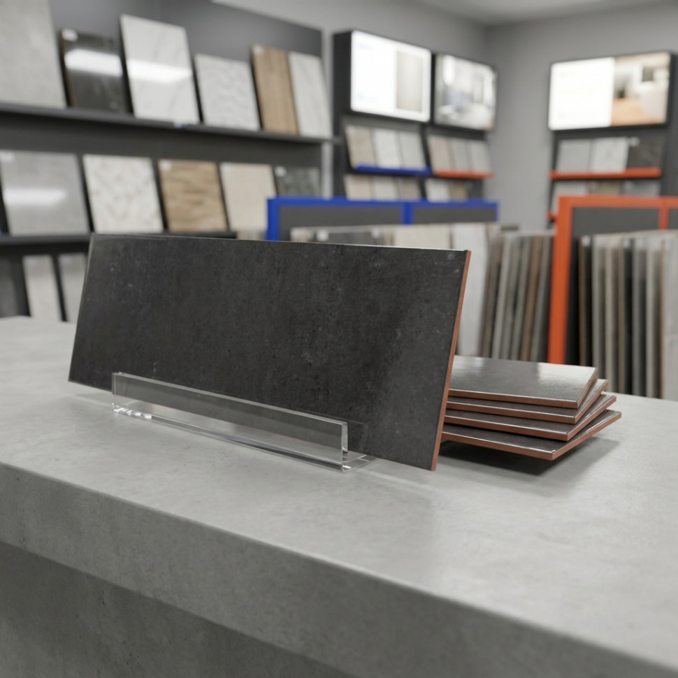 Сильвия темный глянцевая ОП 02 30х90 см керамическая плитка Gracia ceramica Silvia black 02 - 5шт 1.35м2