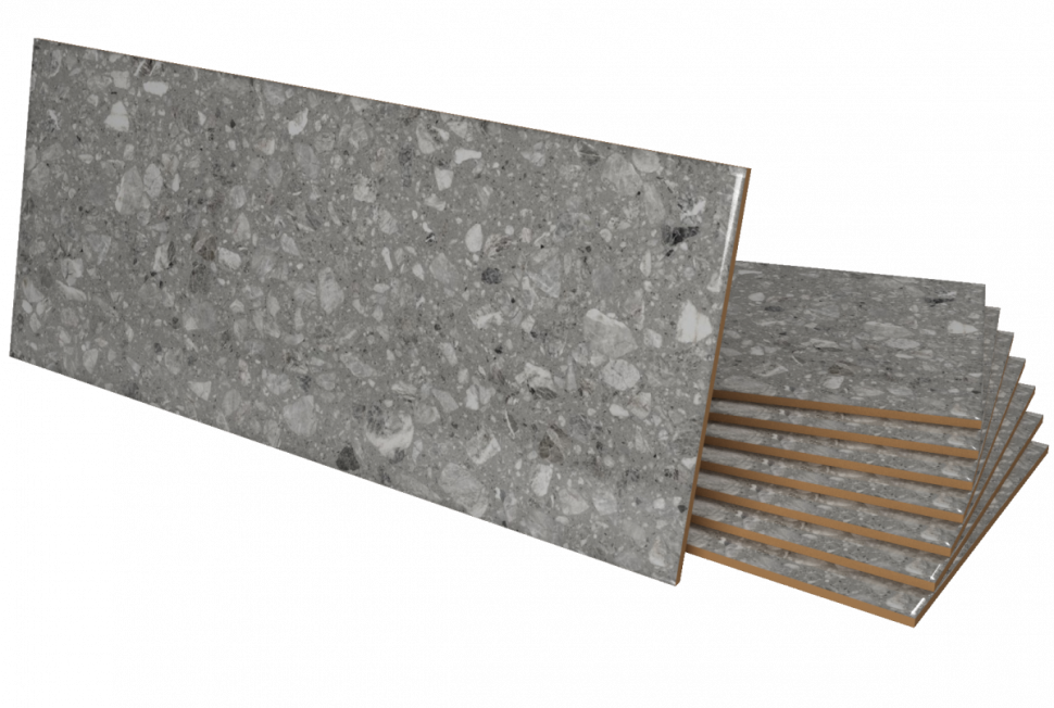 Переулок серый с рисунком ОП 01 25х60 см керамическая плитка Gracia ceramica Terrazzo grey 01 - 8шт 1.2м2