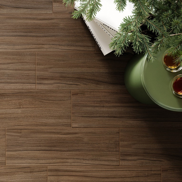 Кавказ коричневый КГ 02 20х60 см керамогранит Подкопченная древесина Gracia ceramica Kavkaz brown PG 02 - 10шт 1.2м2