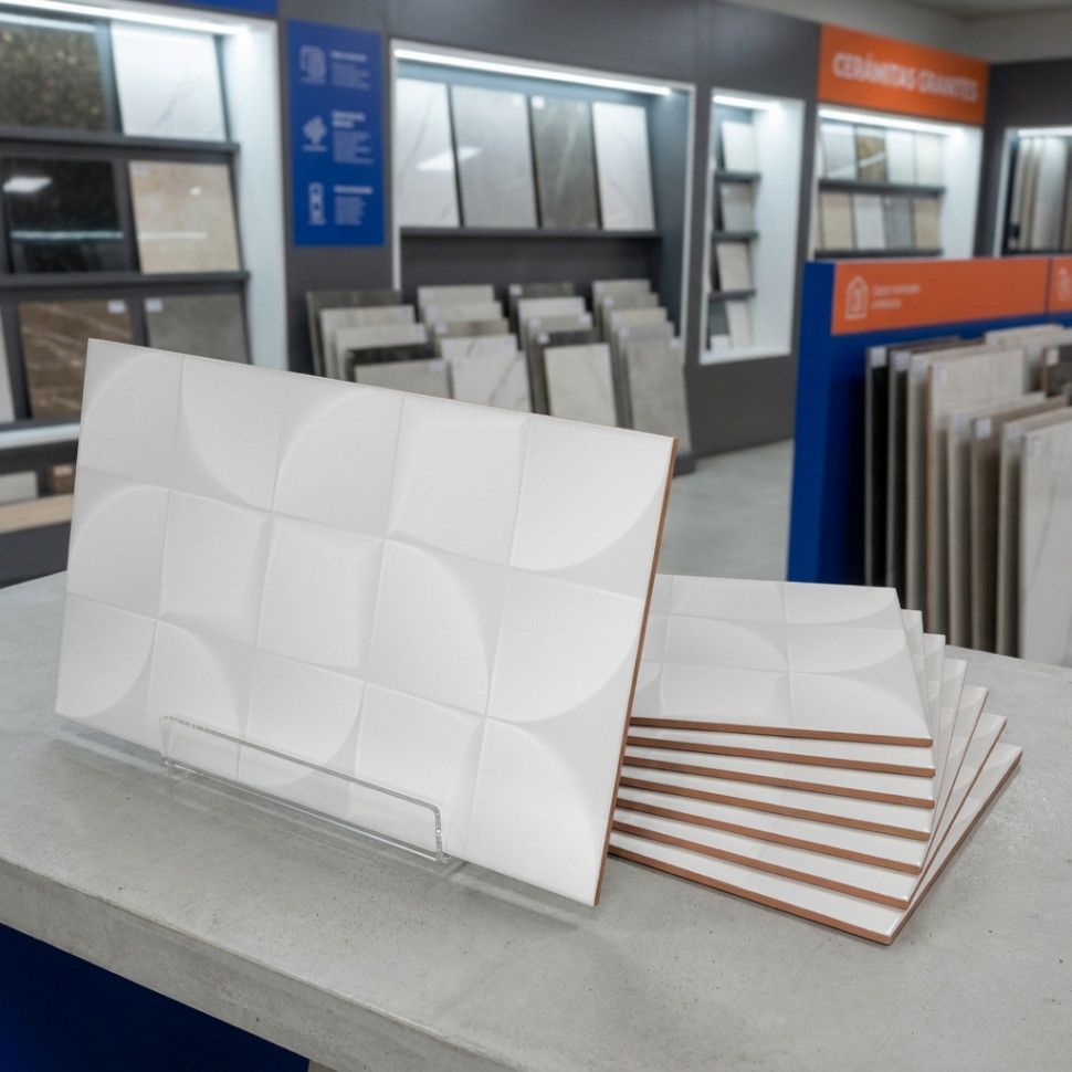 Нейче белый ОП 02 30х50 см керамическая плитка рельефная Gracia ceramica Nature white 02 - 8шт 1.2м2